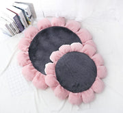 Soft Waxy Rabbit Velvet Flower Floor Mat Pet Mat Cat Litter