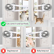 Pet Cat Door Holder Latch Prevents Dogs From Entering Cat Supplies Adjustable Elastic Gate Lock Keep Dog Out Pet Cat Accessories